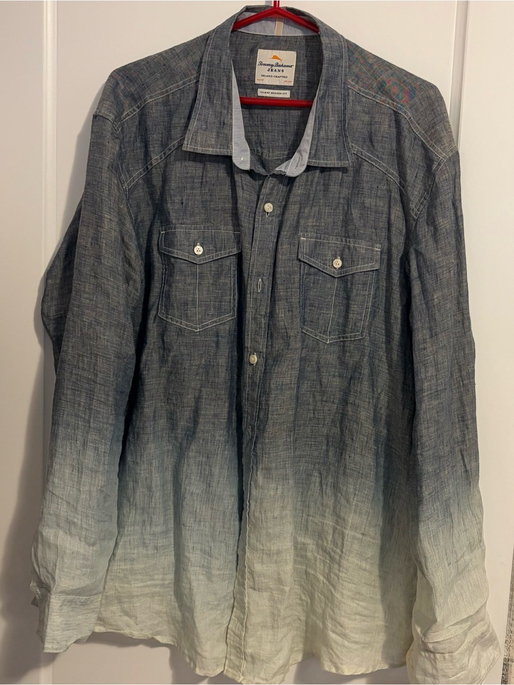 Tommy Bahama Light Blue Linen Button-Down Shirt